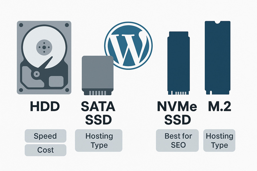 Comprehensive Guide to Hosting Storage: Choosing the Right Drive (HDD, SSD, NVMe, and More) for Your WordPress Website